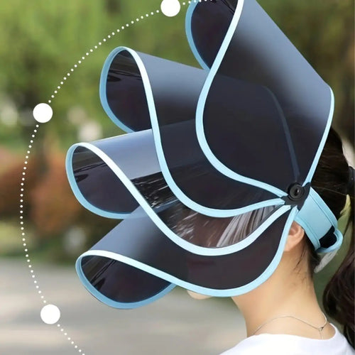 1pc Summer large lens sunshade empty hat，women's foldable casual sun hat，breathable large brim hat