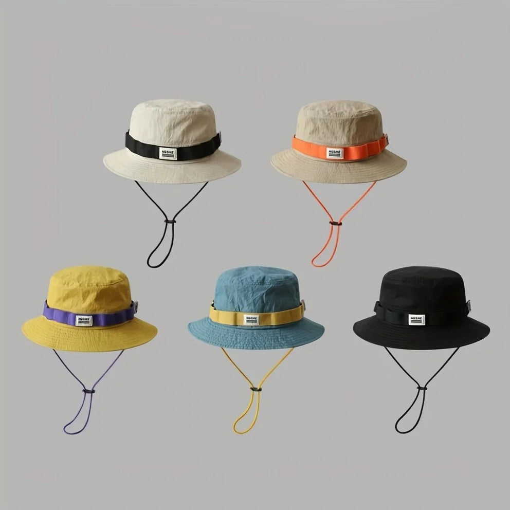 Summer Bucket Hats Sun Protection Wide Brim Travel Cap Outdoor Women Men Vintage Anti-UV Sunshade Fishing Hiking Camping Hat