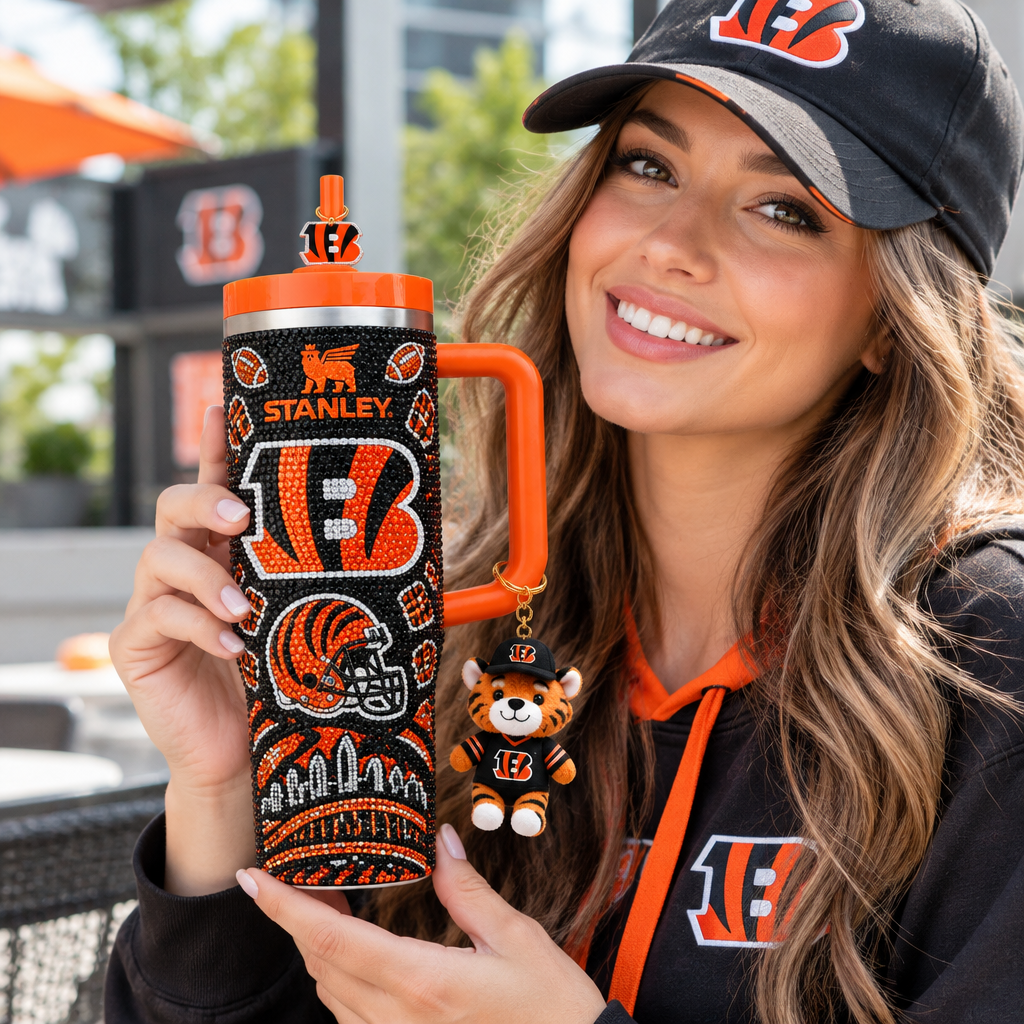 Cincinnati Bengals 40oz Tumbler With Handle TTNL